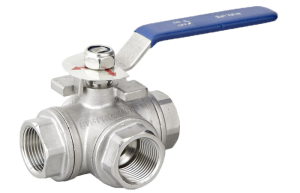 บอลวาล์ว 3 ทางเกลียวใน 3 ด้าน  (Ball Valves Tee way FFF)